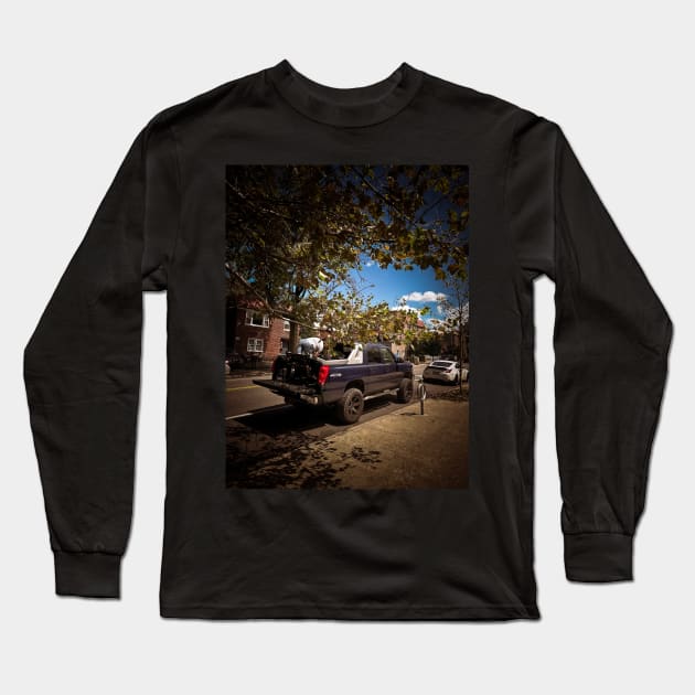 New York City Street Car Astoria Queens Long Sleeve T-Shirt by eleonoraingrid